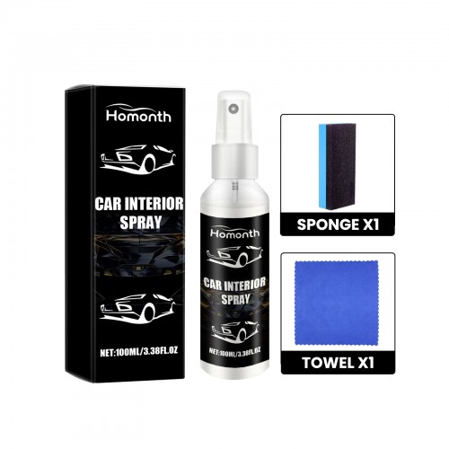 Homonth Versatile Car Interior Plastic Restorer-Refurbishing Repair for Dashboard, Tires & Synthetic Leather Furniture-Easy Application Shine & Protection 100ml